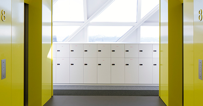 Maatwerk lockers met cijfersslot in het Havenhuis in Antwerpen